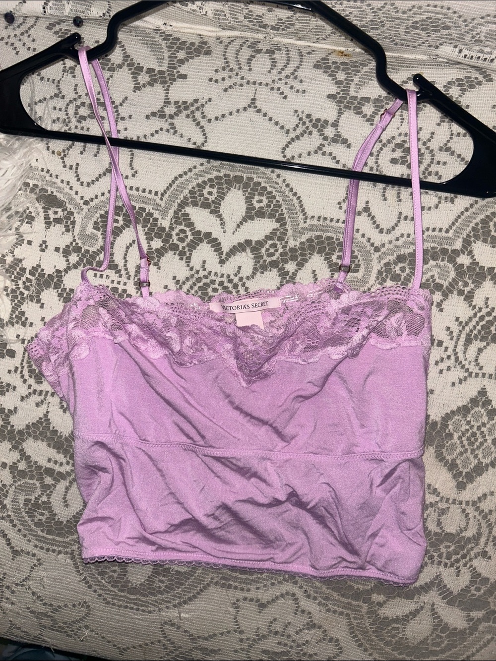 Silky Victoria's Secret Lavender Lace-Trim Camisole